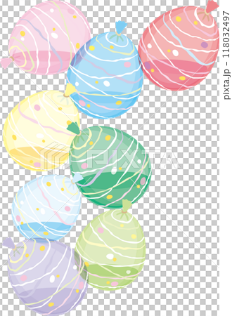 水氣球_柔和的顏色_裝滿水_左上角 水氣球_柔和的顏色_裝滿水_左上角 118032497