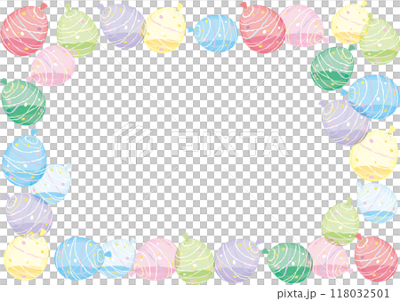 水風船_パステルカラー_水入り_水風船の枠 118032501