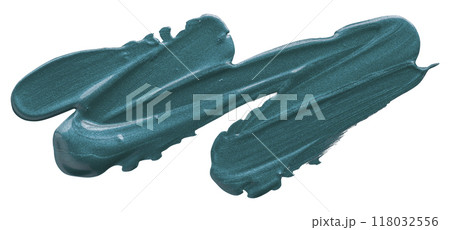 Shiny green brush isolated on white background 118032556