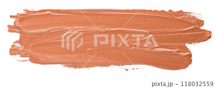 Shiny orange brush isolated on white background 118032559