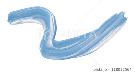 Shiny light blue liquid from separate brush strokes on white background. Shiny light blue liquid from separate brush strokes on white background. 118032564
