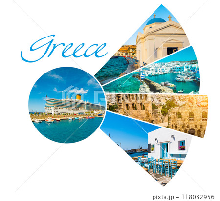 Collage of sights of Greece Collage of sights of Greece 118032956