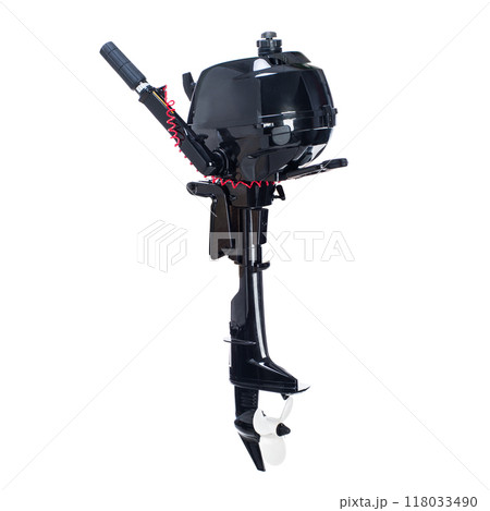 Black motor boat 118033490
