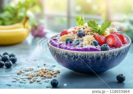 朝食イメージ　アサイーボウル 118033864