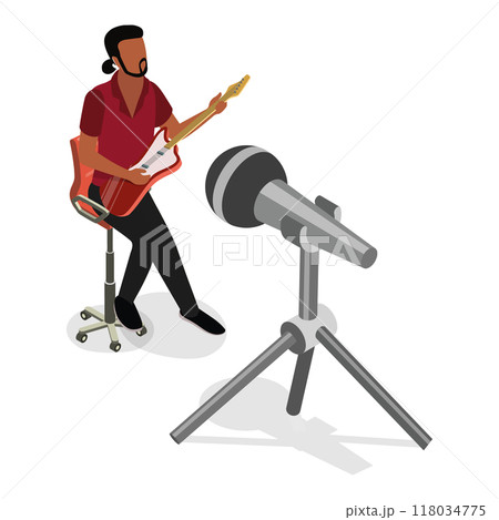 3D Isometric Flat  Set of Talented Singers. Item 1 118034775