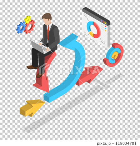 3D Isometric Flat Illustration of Software Development. Item 3 3D Isometric Flat Illustration of Software Development. Item 3 118034781
