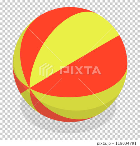 3D Isometric Flat  Set of Various Sport Balls. Item 6 118034791