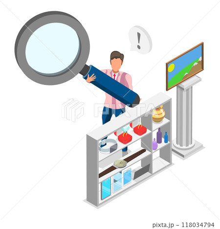 3D Isometric Flat  Illustration of Pawnshop. Item 2 118034794