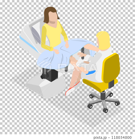 3D Isometric Flat  Illustration of In Vitro Fertilization. Item 4 118034800