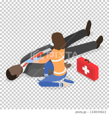 3D Isometric Flat  Illustration of Urgency Care. Item 4 118034822