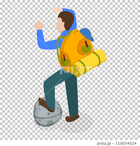 3D Isometric Flat Set of Tourists or Travelers. Item 2 3D Isometric Flat Set of Tourists or Travelers. Item 2 118034824