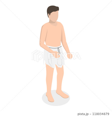 3D Isometric Flat  Set of Ancient Roman Characters. Item 3 118034879