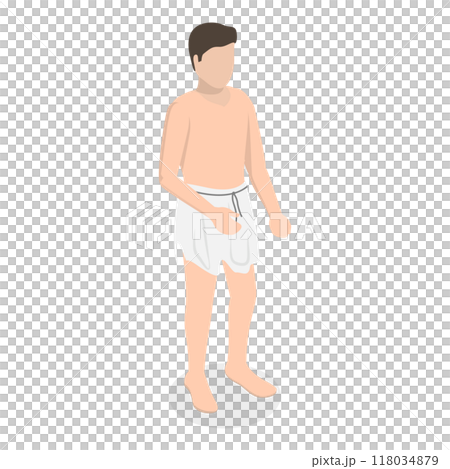 3D Isometric Flat  Set of Ancient Roman Characters. Item 3 118034879