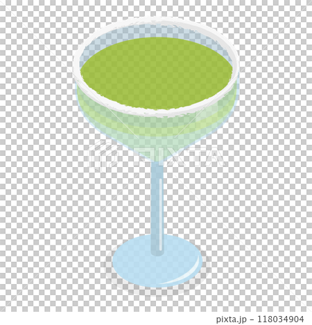3D Isometric Flat  Set of Cocktails. Item 2 118034904