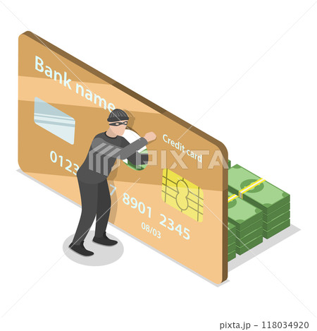 3D Isometric Flat  Set of Criminal Set. Item 3 118034920