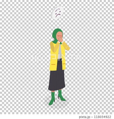 3D Isometric Flat  Illustration of Domestic Violence. Item 6 118034922