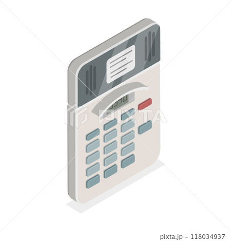 3D Isometric Flat  Set of Intercom Equipment Items. Item 4 118034937