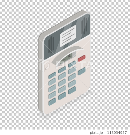 3D Isometric Flat  Set of Intercom Equipment Items. Item 4 118034937