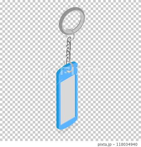 3D Isometric Flat  Set of Keychains. Item 2 118034940