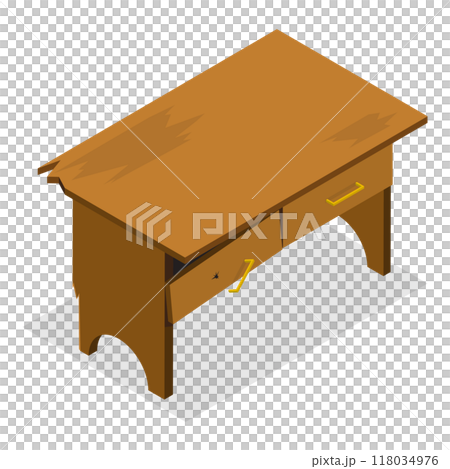 3D Isometric Flat Set of Broken Furniture. Item 3 3D Isometric Flat Set of Broken Furniture. Item 3 118034976