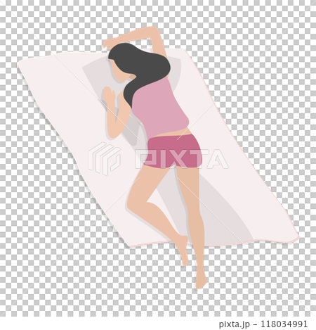 3D Isometric Flat Set of Men And Women Sleeping Poses. Item 2 3D Isometric Flat Set of Men And Women Sleeping Poses. Item 2 118034991