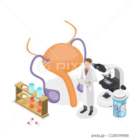 3D Isometric Flat Set of Gynecologist, Dentist, Optometrist And Andrologist. Item 1 3D Isometric Flat Set of Gynecologist, Dentist, Optometrist And Andrologist. Item 1 118034998