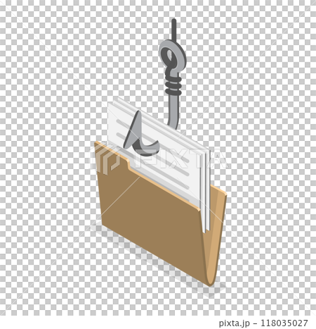 3D Isometric Flat  Set of Hacker Icons. Item 9 118035027