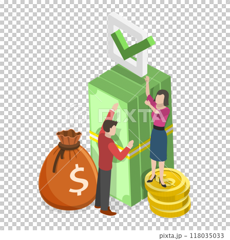 3D Isometric Flat  Illustration of Payment Options. Item 2 118035033
