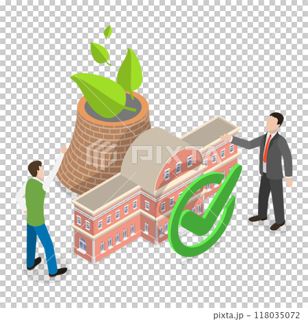 3D Isometric Flat  Illustration of Green Technologies. Item 3 118035072