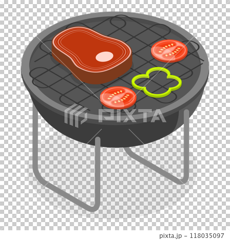3D Isometric Flat Set of Barbecue Grills. Item 4 3D Isometric Flat Set of Barbecue Grills. Item 4 118035097