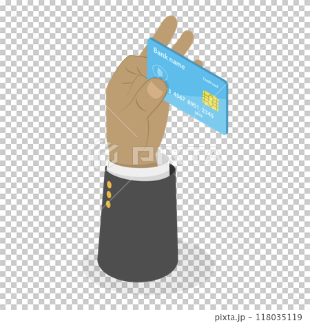 3D Isometric Flat Illustration of Hands Gestures. Item 3 3D Isometric Flat Illustration of Hands Gestures. Item 3 118035119