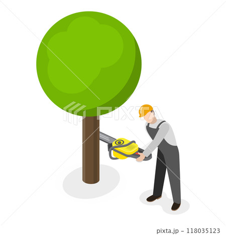 3D Isometric Flat Illustration of Timber Industry. Item 4 3D Isometric Flat Illustration of Timber Industry. Item 4 118035123