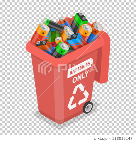 3D Isometric Flat Illustration of Waste Management. Item 2 3D Isometric Flat Illustration of Waste Management. Item 2 118035147