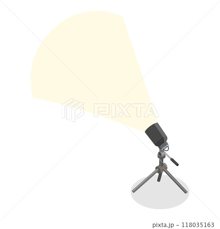 3D Isometric Flat Set of Photo Studio Equipment Items. Item 2 3D Isometric Flat Set of Photo Studio Equipment Items. Item 2 118035163