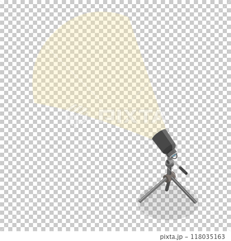 3D Isometric Flat  Set of Photo Studio Equipment Items. Item 2 118035163