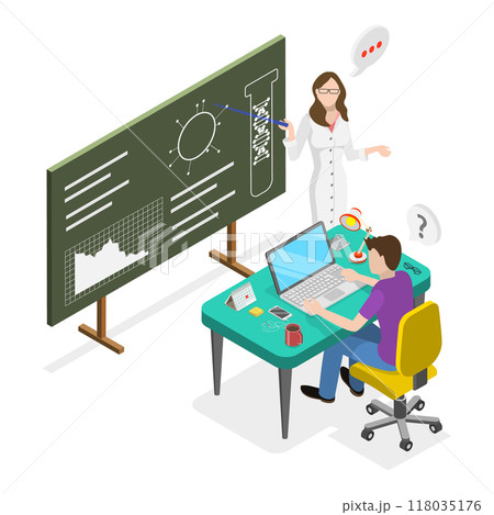3D Isometric Flat Illustration of Human Papillomavirus Prevention. Item 2 3D Isometric Flat Illustration of Human Papillomavirus Prevention. Item 2 118035176