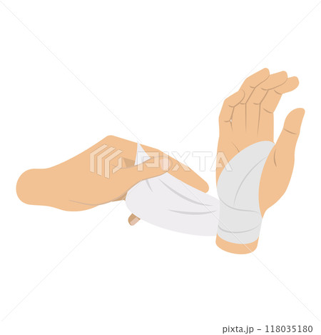 3D Isometric Flat  Illustration of First Aid For Trauma. Item 5 118035180