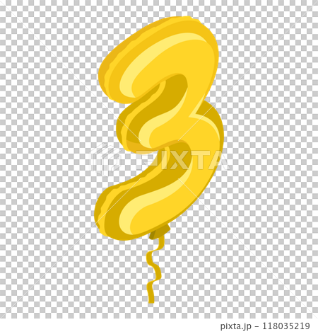 3D Isometric Flat  Illustration of Birthday Ballon. Item 8 3D Isometric Flat  Illustration of Birthday Ballon. Item 8 118035219