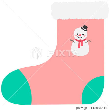 Cute Holly Snowman Red Christmas stocking Cute Holly Snowman Red Christmas stocking 118036519