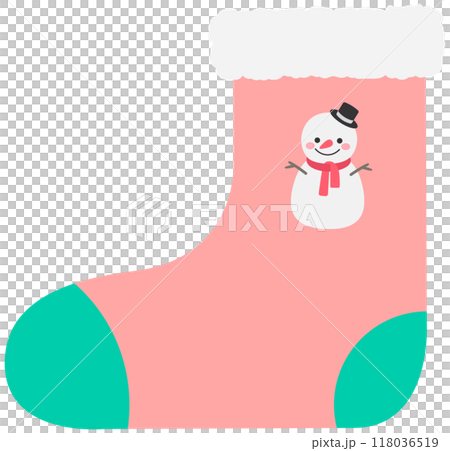 Cute Holly Snowman Red Christmas stocking Cute Holly Snowman Red Christmas stocking 118036519