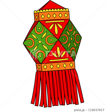 Diwali Lantern Cartoon Colored Clipart Diwali Lantern Cartoon Colored Clipart 118037657