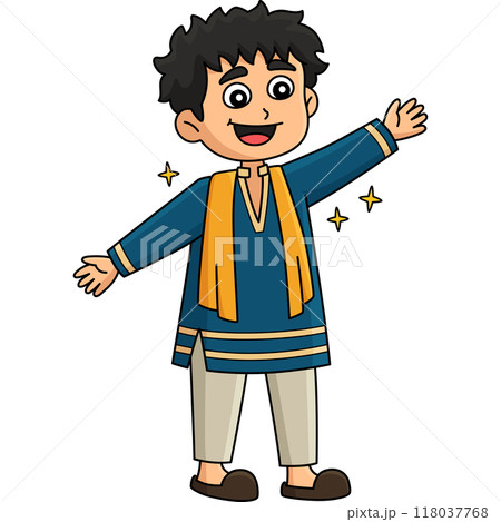 Diwali Boy Buying Clothes Cartoon Colored Clipart Diwali Boy Buying Clothes Cartoon Colored Clipart 118037768