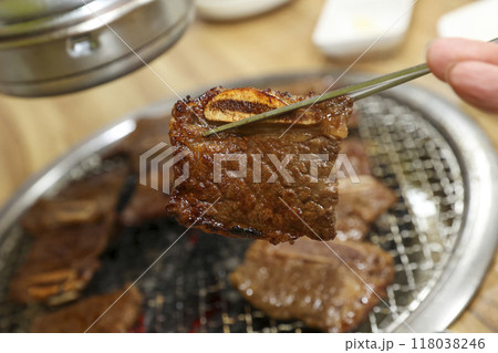 Korean bbq. LA marinated beef ribs Korean bbq. LA marinated beef ribs 118038246