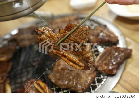 Korean bbq. LA marinated beef ribs Korean bbq. LA marinated beef ribs 118038264