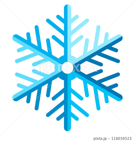 Illustration of abstract snowflake. Merry Christmas and Happy New Year item. 118038523