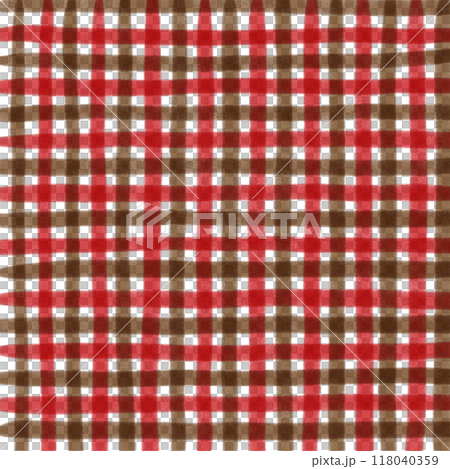 Red Brown Gingham Check Hand Drawn Background Overlay Red Brown Gingham Check Hand Drawn Background Overlay 118040359