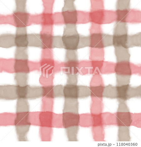 Red Brown Gingham Check Hand Drawn Background Overlay Red Brown Gingham Check Hand Drawn Background Overlay 118040360