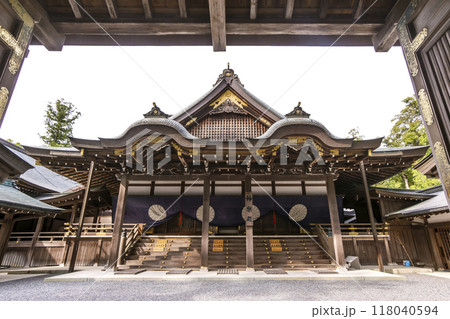 伊勢神宮の神楽殿 参道にある内宮神楽殿 伊勢志摩観光スポット 伊勢神宮の神楽殿 参道にある内宮神楽殿 伊勢志摩観光スポット 118040594