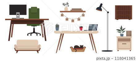 Base interior elements collection. Items for design interior, workplace, or home space pictures, poster or any advertisign 118041365