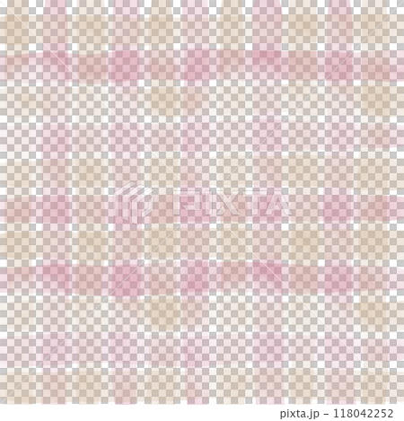 Pink Beige Gingham Check Hand Drawn Background Overlay 118042252